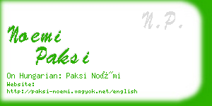 noemi paksi business card